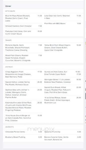 Whale's Rib Tavern - Deer Isle, ME menu_pic
