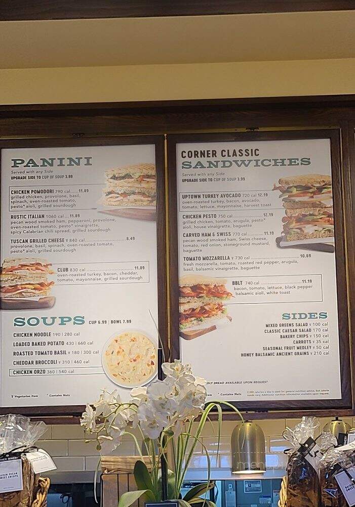 Corner Bakery Cafe - Temecula, CA menu_pic