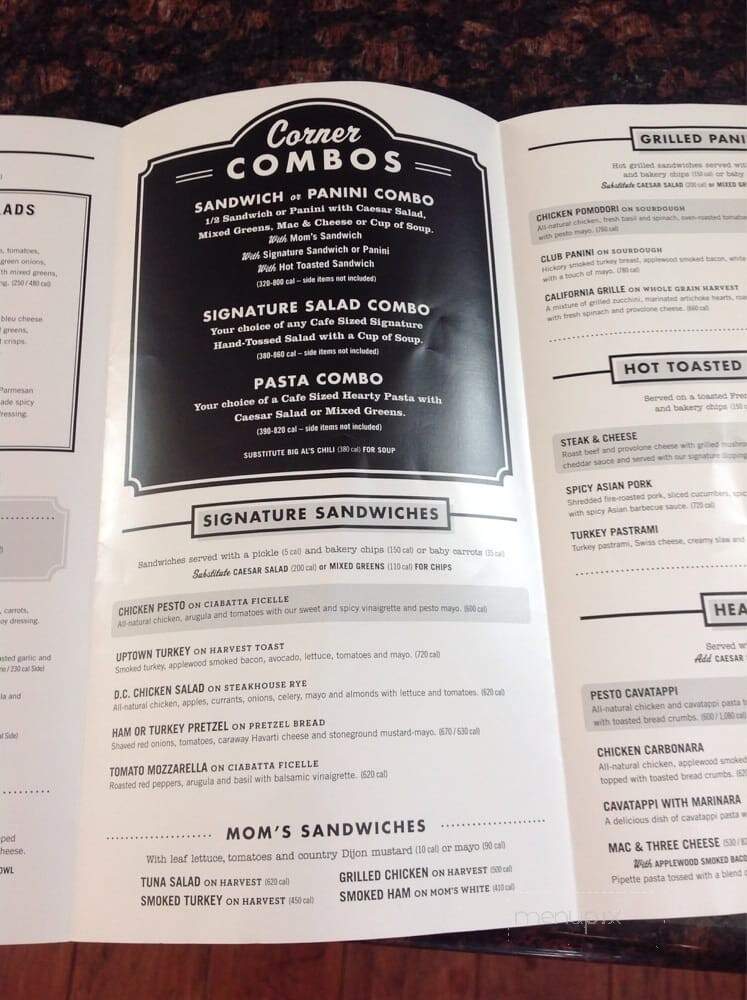 Corner Bakery Cafe - Temecula, CA menu_pic