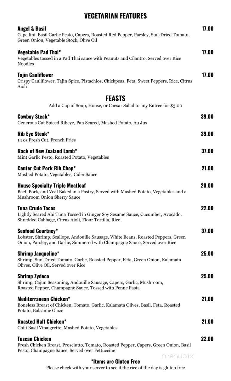 Seventh Lake House - Inlet, NY menu_pic