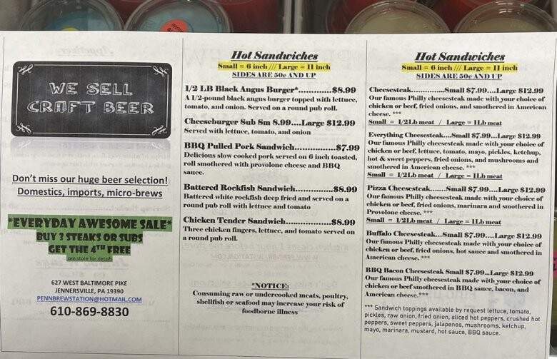 Penn Brew Station - West Grove, PA menu_pic