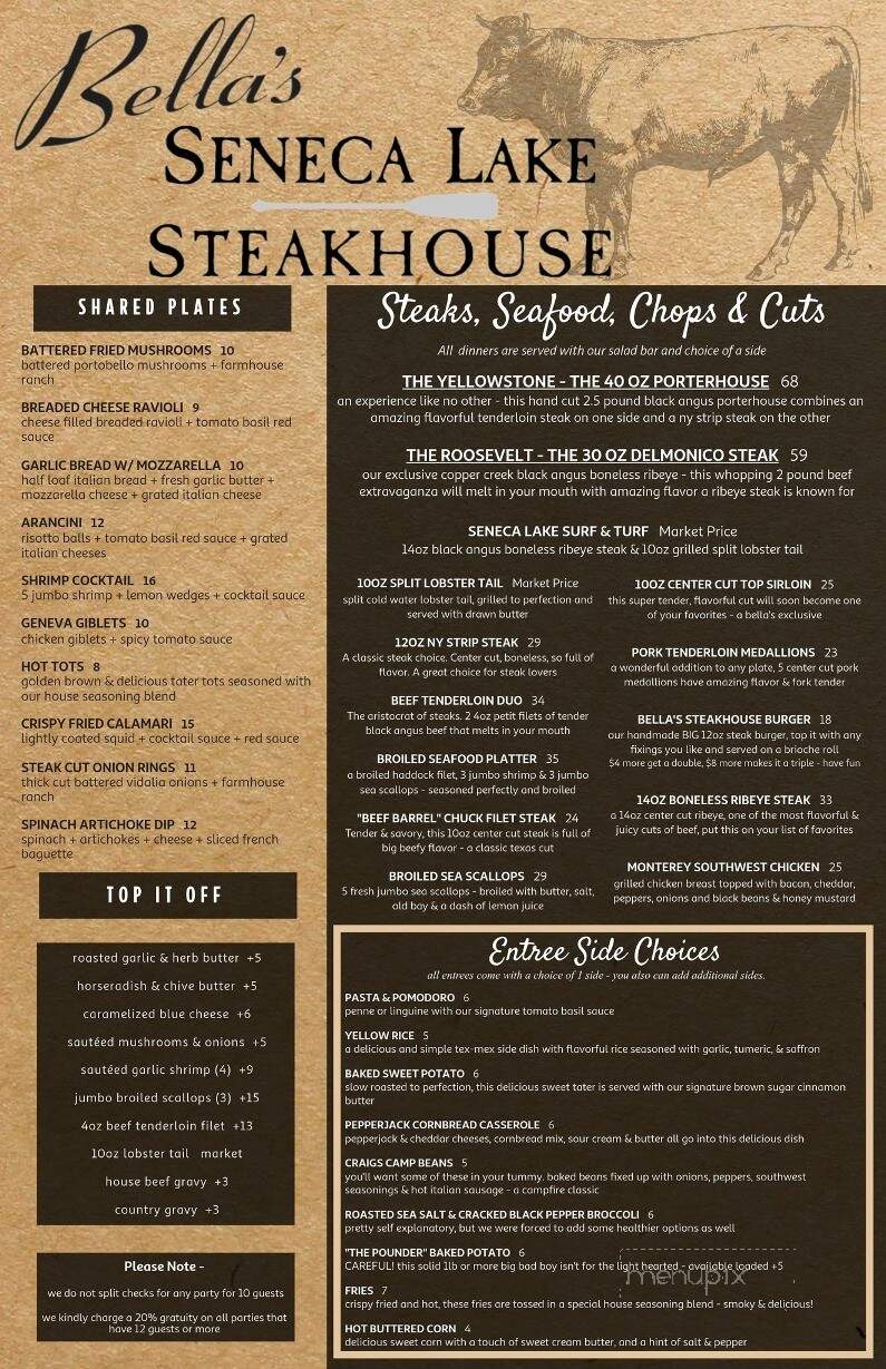Bella's Seneca Lake Steakhouse - Waterloo, NY