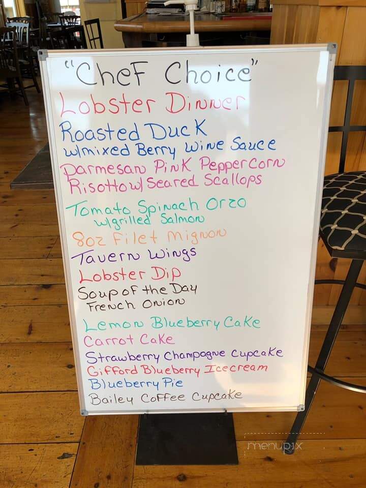 Water Street Tavern & Inn - Lubec, ME menu_pic