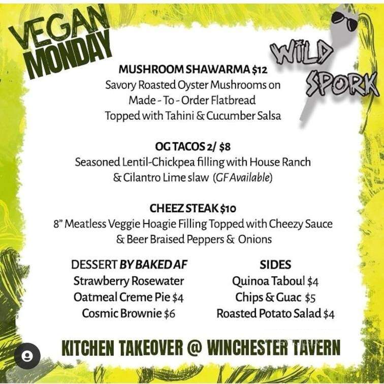 Wild Spork Food Truck - Mentor, OH menu_pic