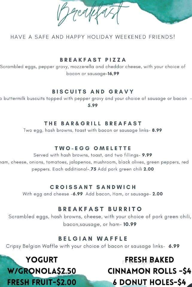 Miller's Landing - Osage Beach, MO menu_pic
