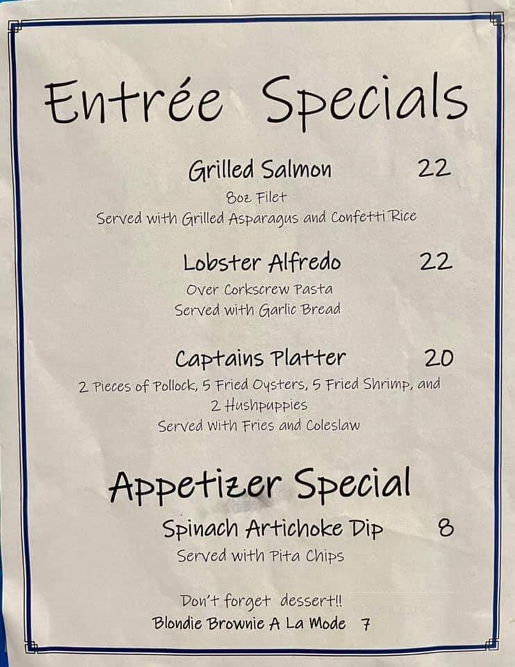Pier One Landing - Huntington, WV menu_pic