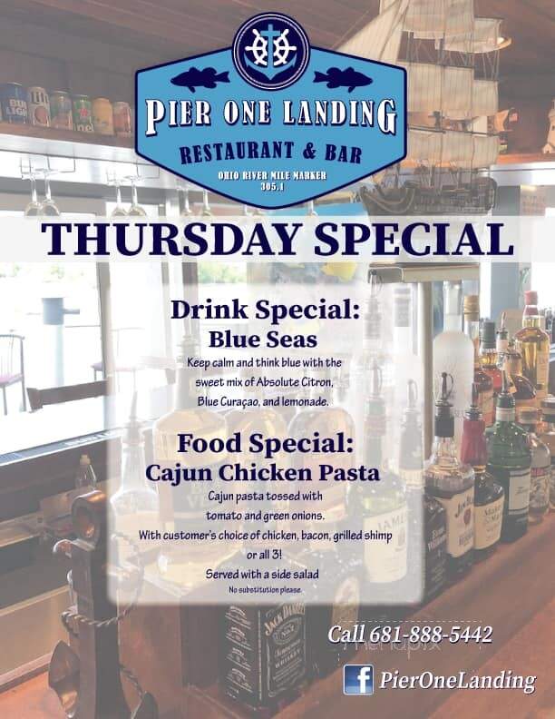 Pier One Landing - Huntington, WV menu_pic