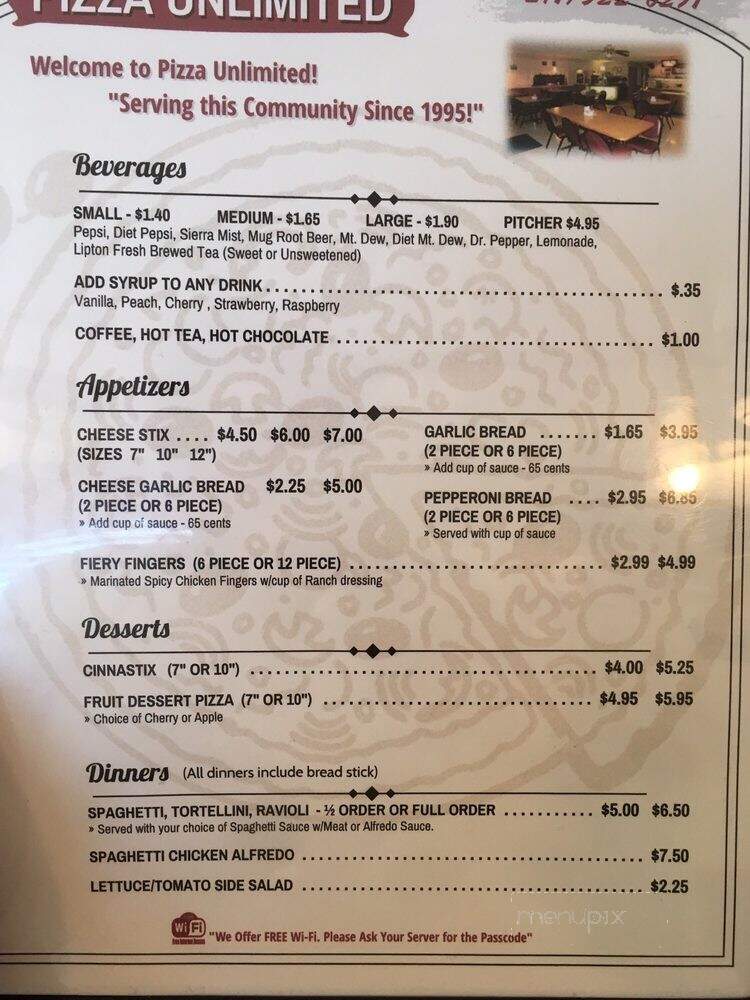 Pizza Unlimited - Rushville, IL menu_pic