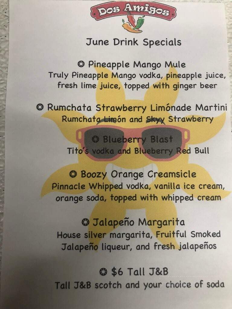 Dos Amigos Restaurant - Torrington, CT menu_pic