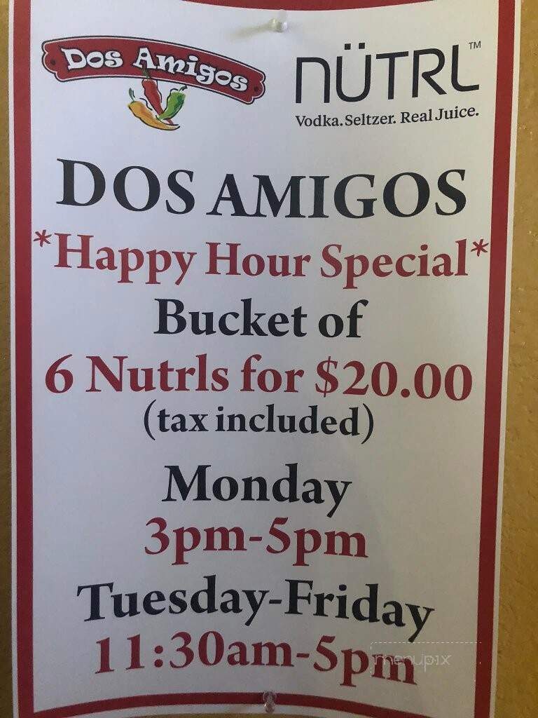 Dos Amigos Restaurant - Torrington, CT menu_pic