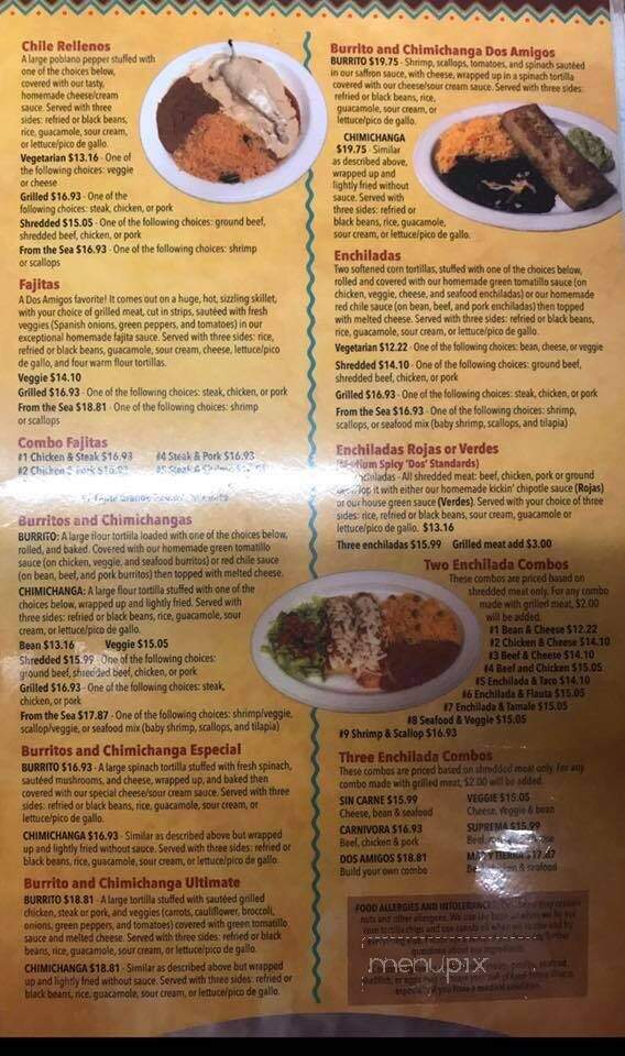 Dos Amigos Restaurant - Torrington, CT menu_pic