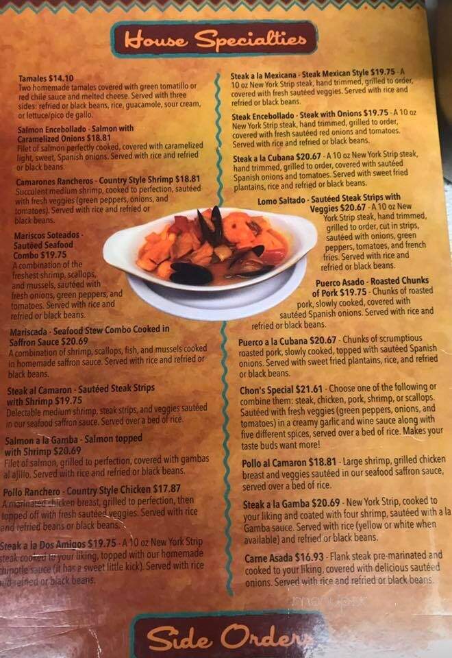 Dos Amigos Restaurant - Torrington, CT menu_pic