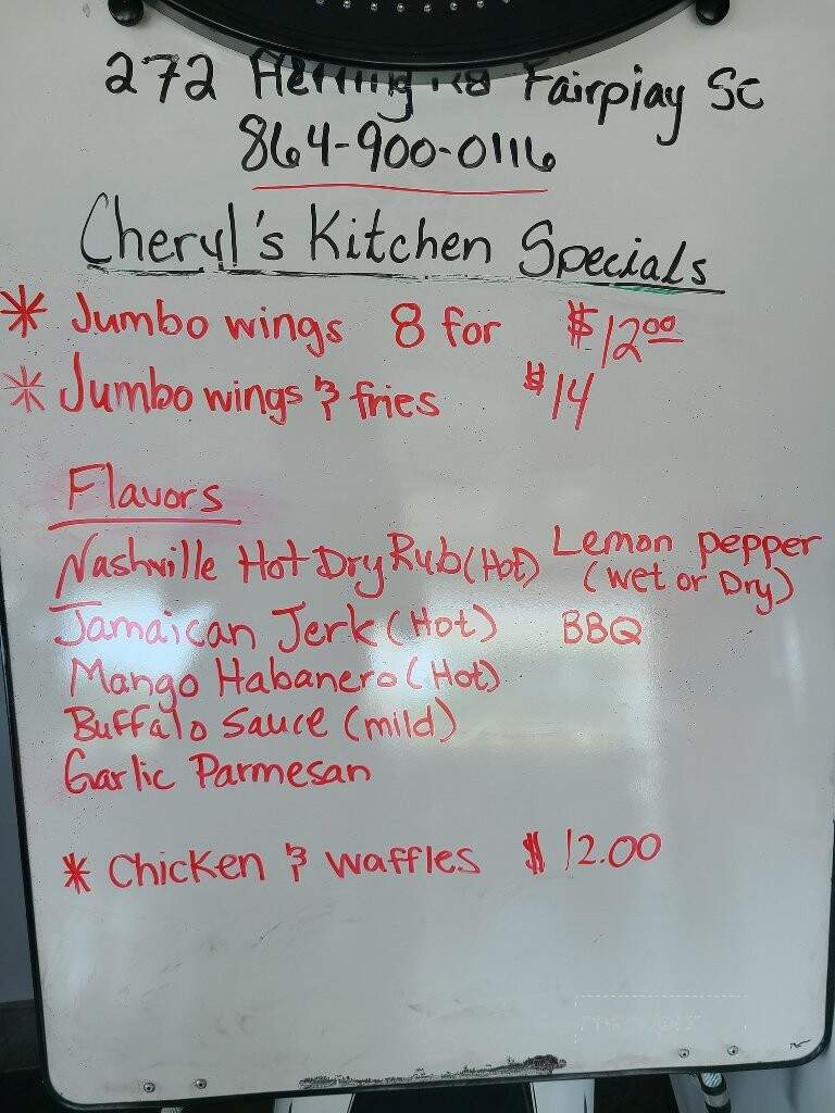 Cheryl's Kitchen Potato Boat - Fair Play, SC menu_pic