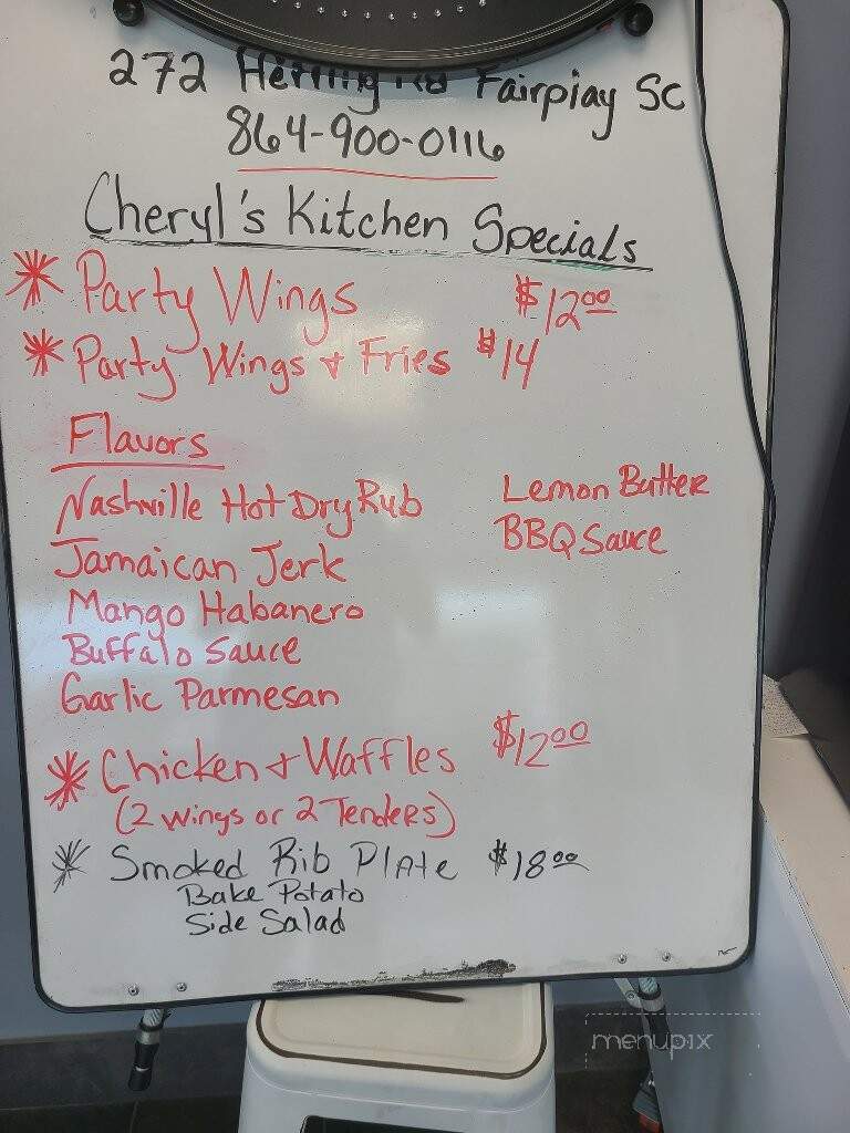 Cheryl's Kitchen Potato Boat - Fair Play, SC menu_pic