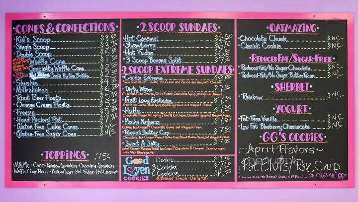Cookie's Creamery - Pittsburgh, PA menu_pic