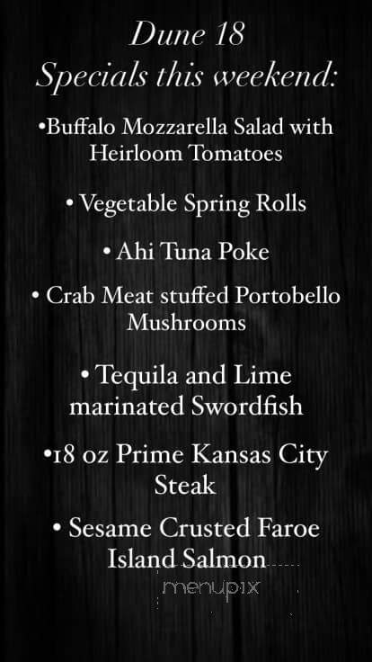 Dune 18 - Ship Bottom, NJ menu_pic