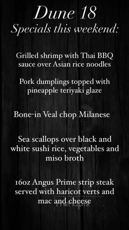 Dune 18 - Ship Bottom, NJ menu_pic