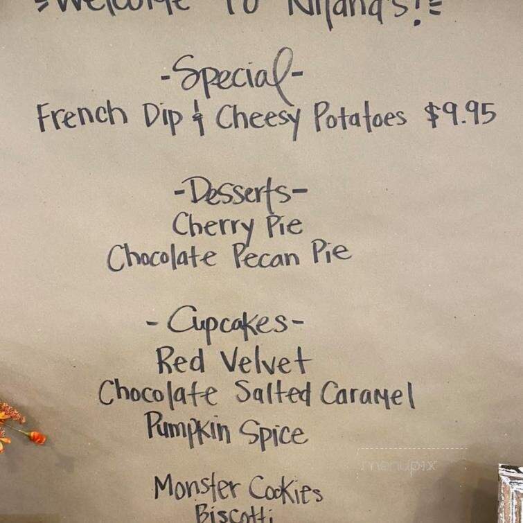 Niland's Cafe - Colo, IA menu_pic