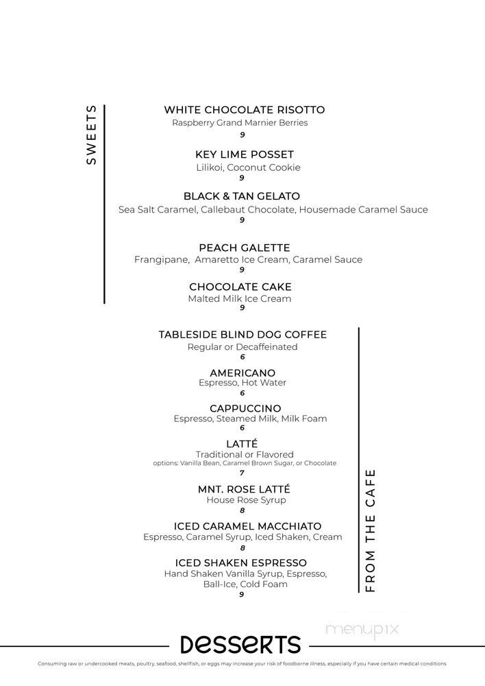 Smith and River - Reno, NV menu_pic