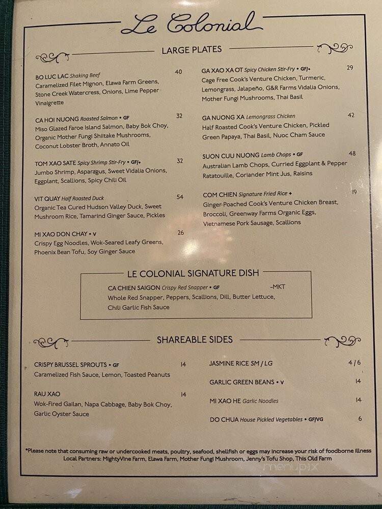 Le Colonial Lake Forest - Lake Forest, IL menu_pic