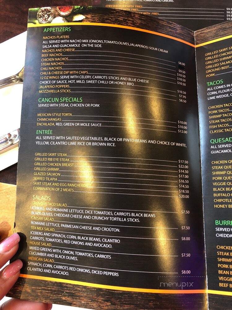 Cancun Mexican Grill - Massapequa, NY menu_pic