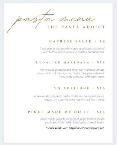 The Pasta Addict - Greenville, SC menu_pic