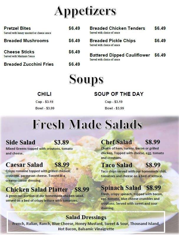 Bishops Restaurant - Wooster, OH menu_pic