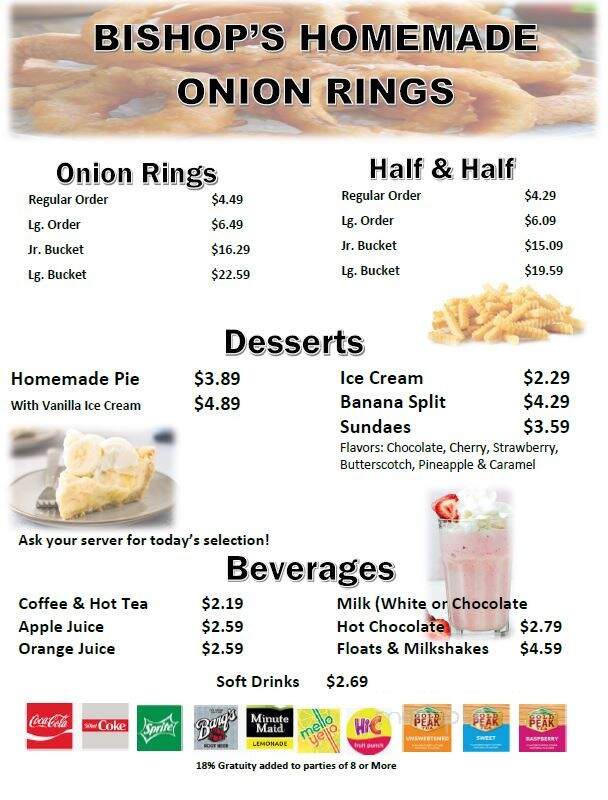Bishops Restaurant - Wooster, OH menu_pic