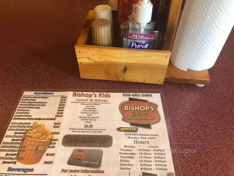 Bishops Restaurant - Wooster, OH menu_pic