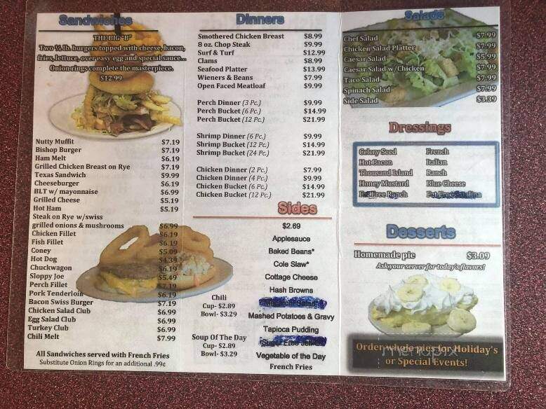 Bishops Restaurant - Wooster, OH menu_pic