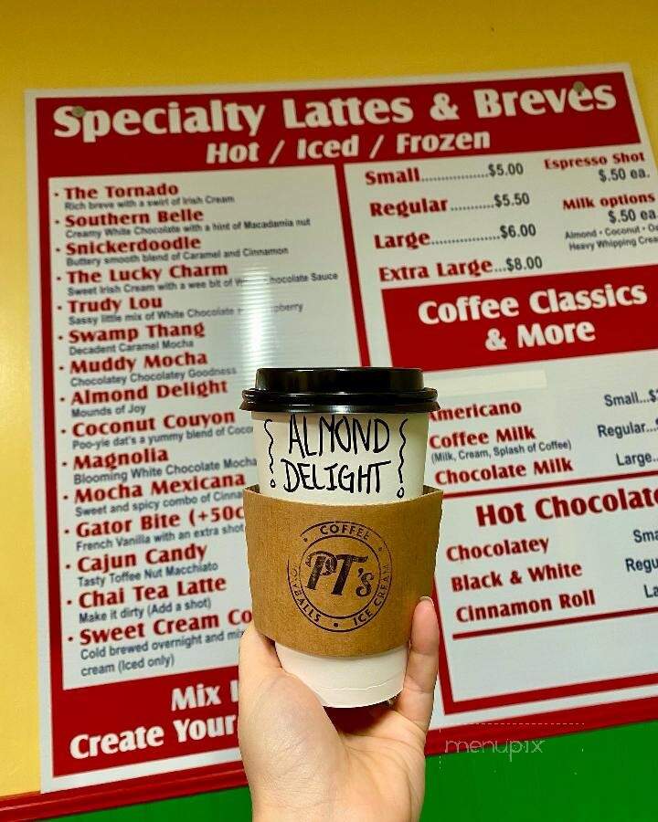 PT's Snowballs and Coffee - Sulphur, LA menu_pic