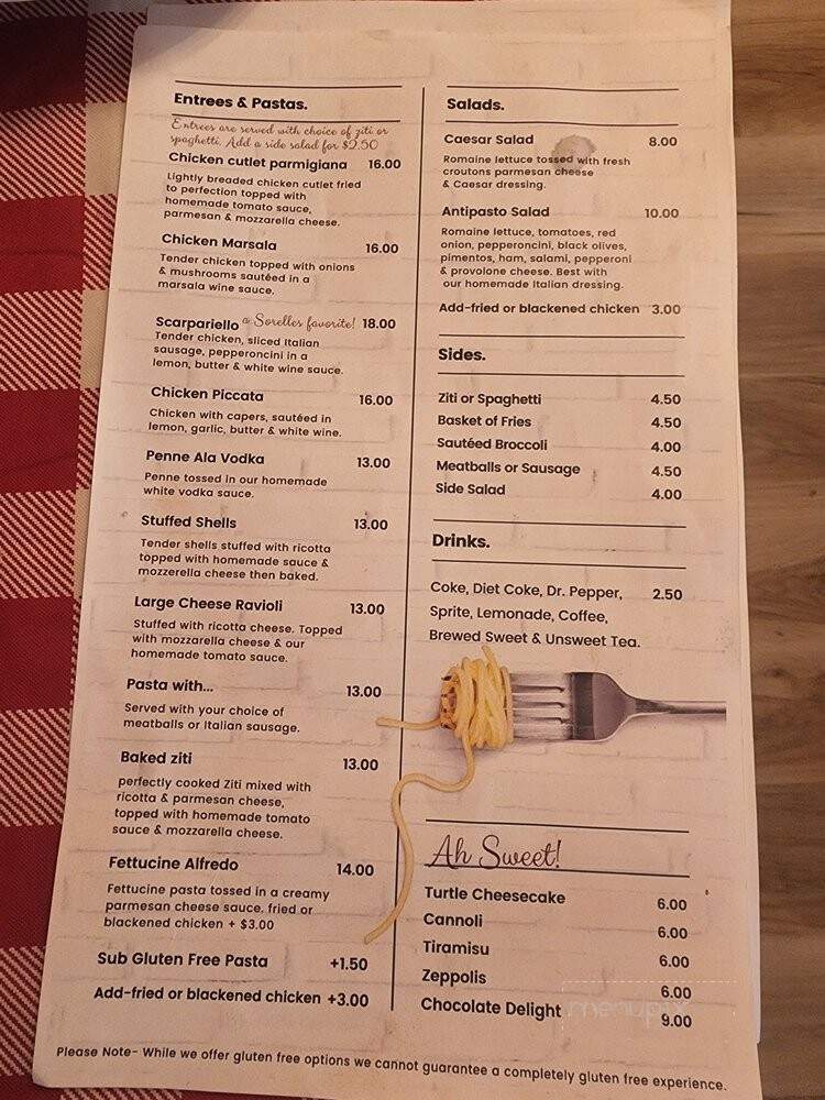 Sorelles - Eagleville, TN menu_pic