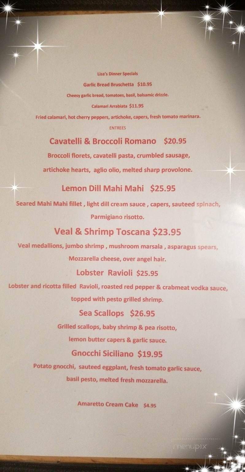 Lisa Restaurant & Pizza - Toms River, NJ menu_pic