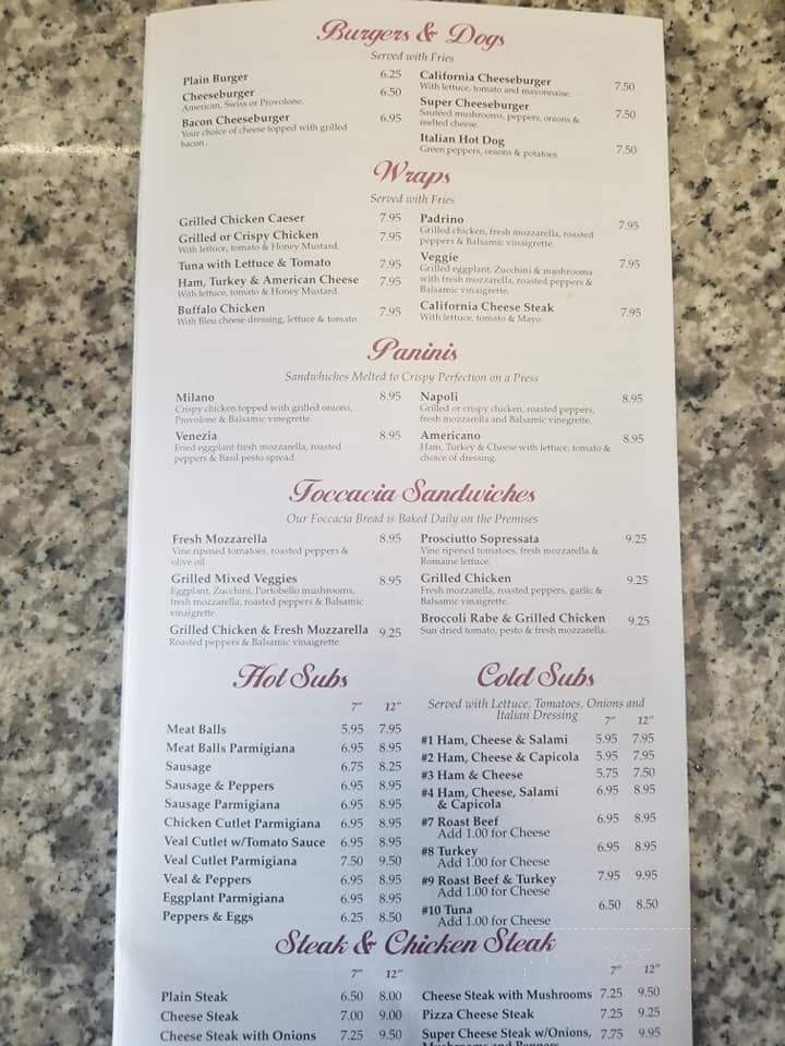 Lisa Restaurant & Pizza - Toms River, NJ menu_pic