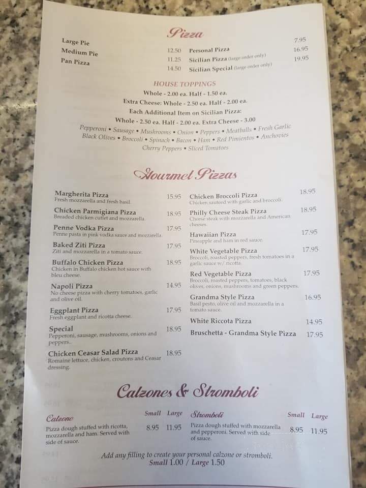Lisa Restaurant & Pizza - Toms River, NJ menu_pic