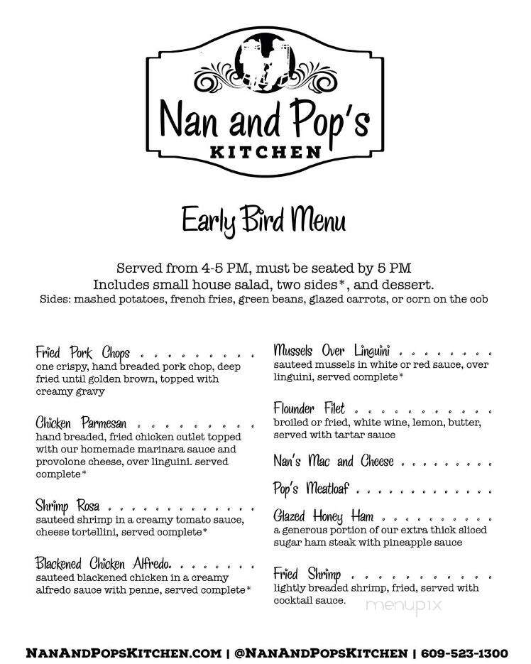 Nan and Pop's Kitchen - Wildwood, NJ menu_pic
