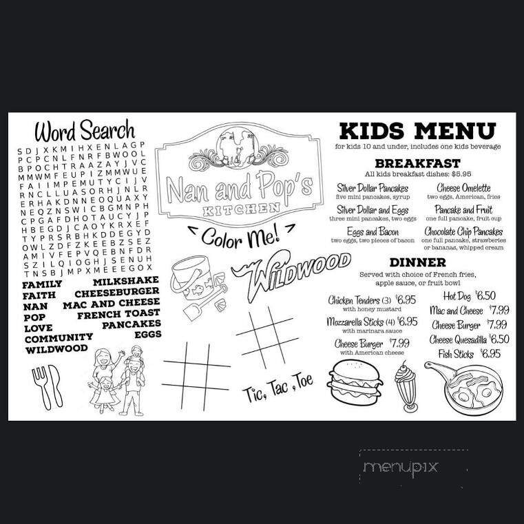 Nan and Pop's Kitchen - Wildwood, NJ menu_pic