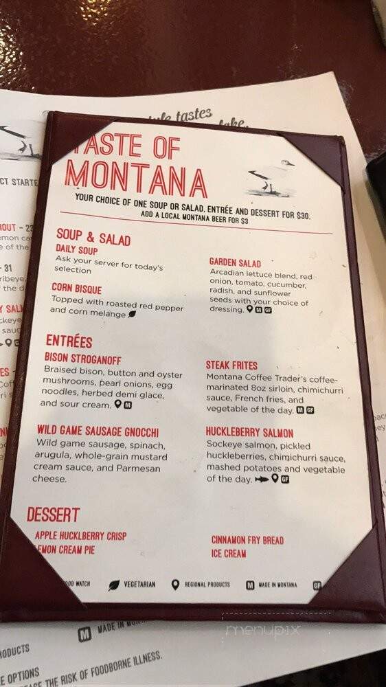 Snowgoose Grill - Saint Mary, MT menu_pic