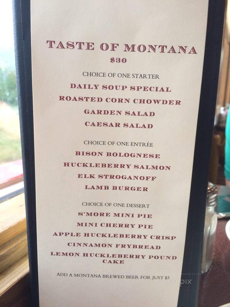 Snowgoose Grill - Saint Mary, MT menu_pic