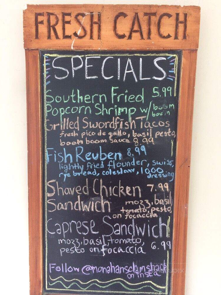 Monahan's Restaurant - Narragansett, RI menu_pic