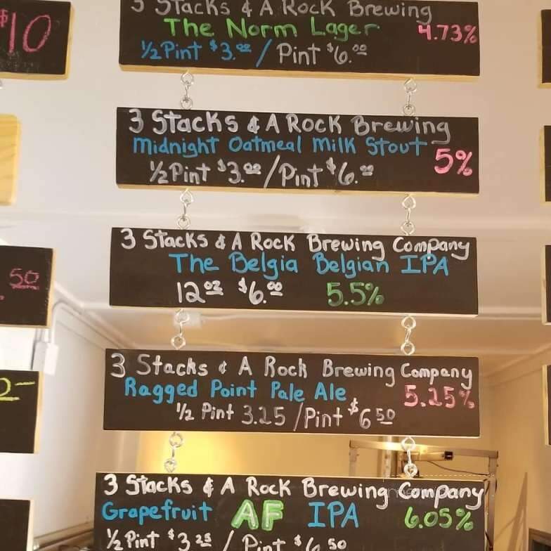 Three Stacks and a Rock Brewing - Morro Bay, CA menu_pic