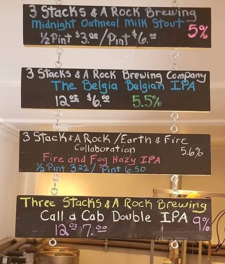 Three Stacks and a Rock Brewing - Morro Bay, CA menu_pic