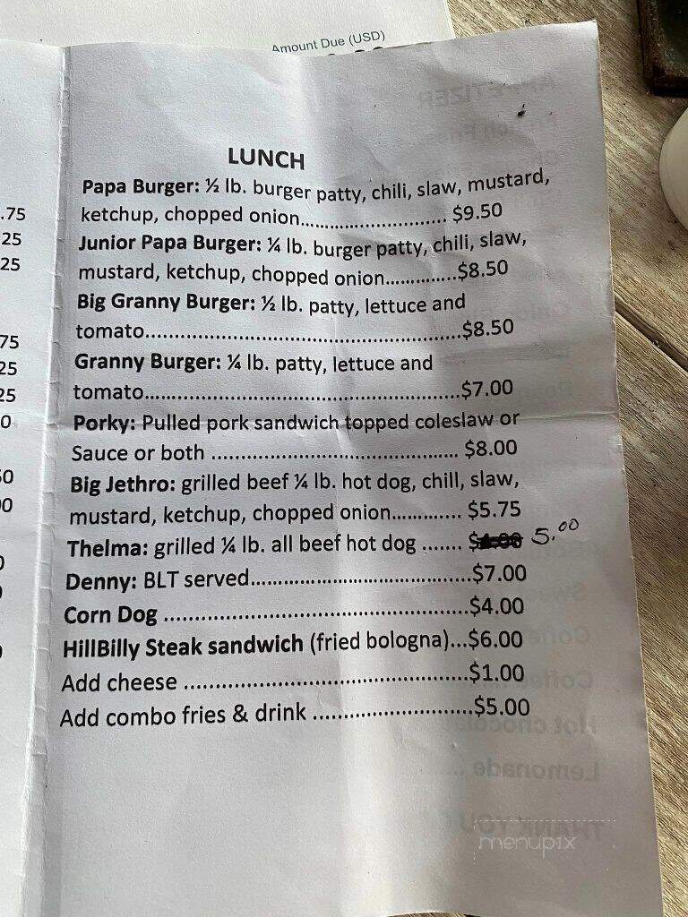 Amity Marina - St Johns, FL menu_pic