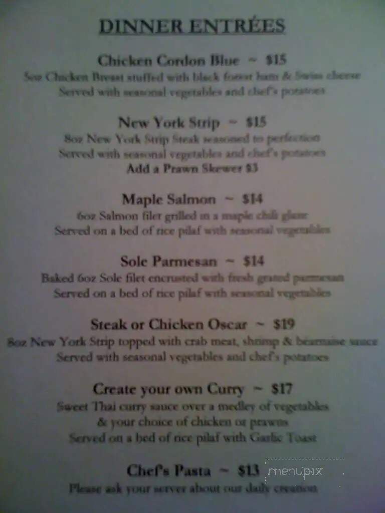 Cottonwood Golf Course - Nanaimo District, BC menu_pic