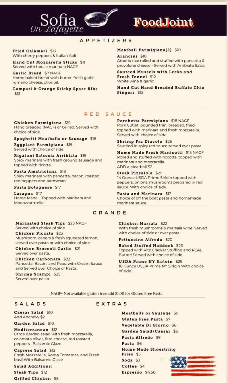 Sofia on Lafayette - Hampton, NH menu_pic