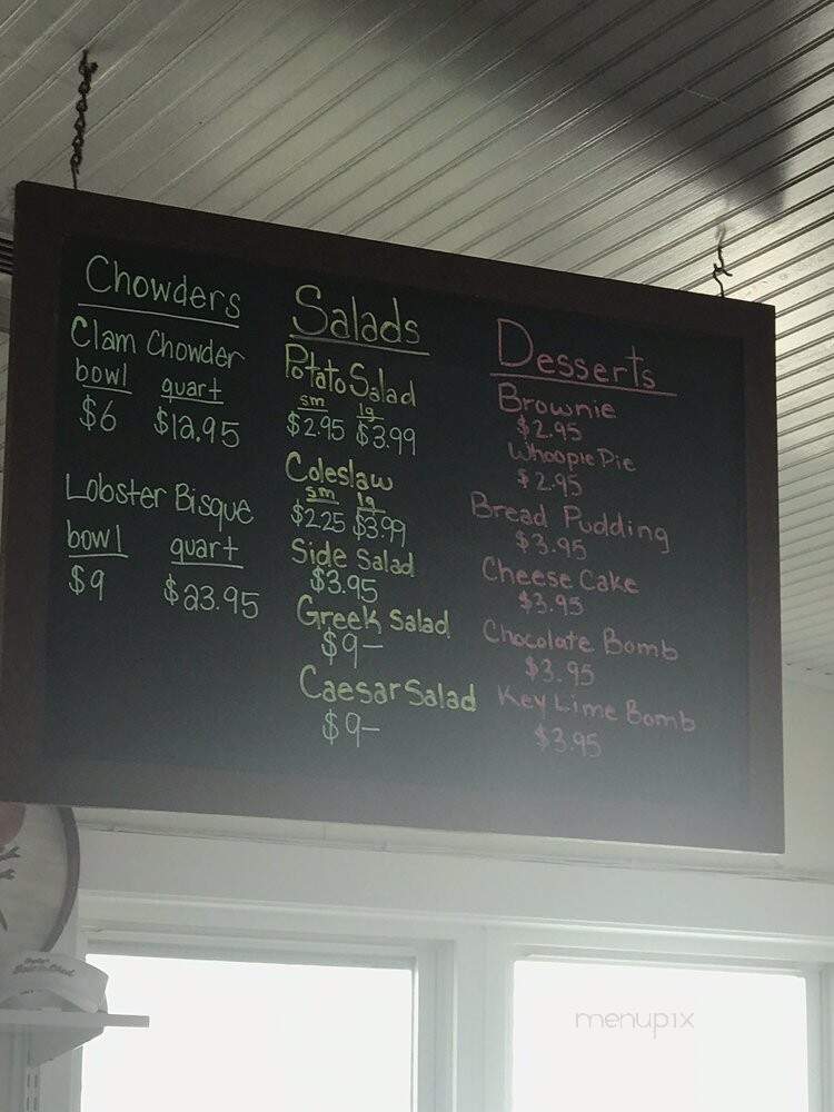 The Bait Shed - Scarborough, ME menu_pic