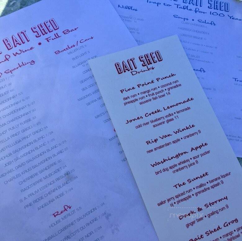 The Bait Shed - Scarborough, ME menu_pic