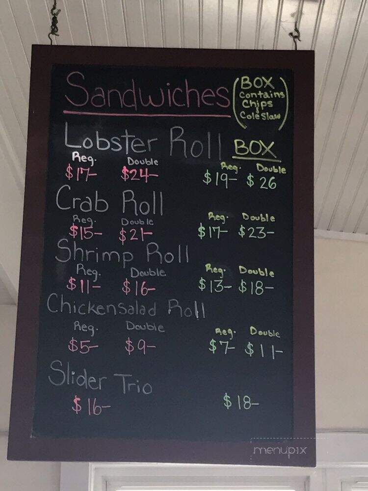 The Bait Shed - Scarborough, ME menu_pic
