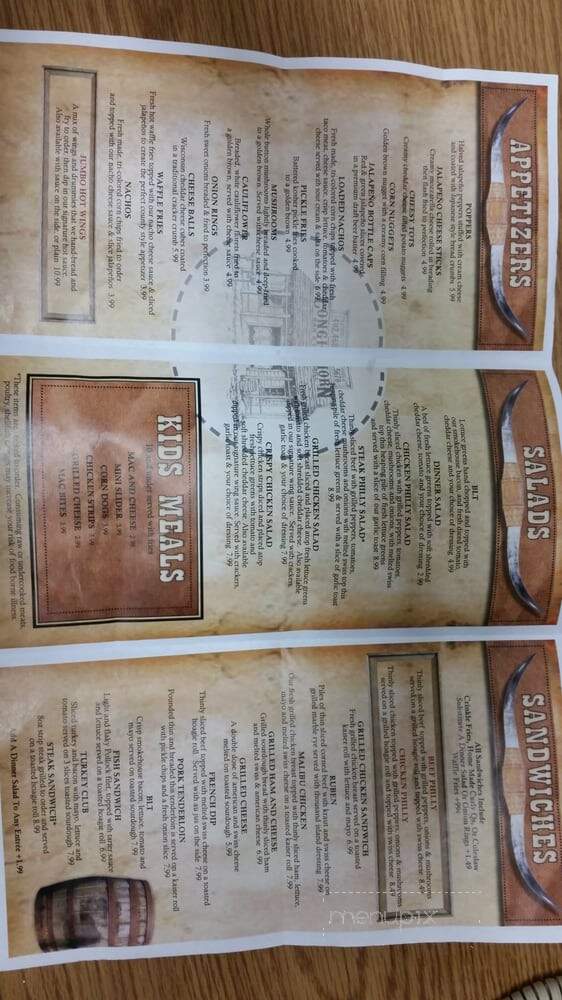Longhorn Bar - Fort Calhoun, NE menu_pic