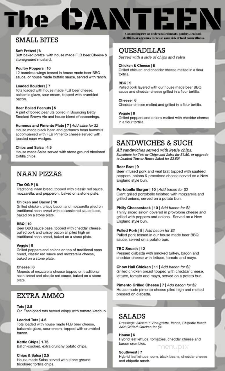 Frog Level Brewing Company - Waynesville, NC menu_pic